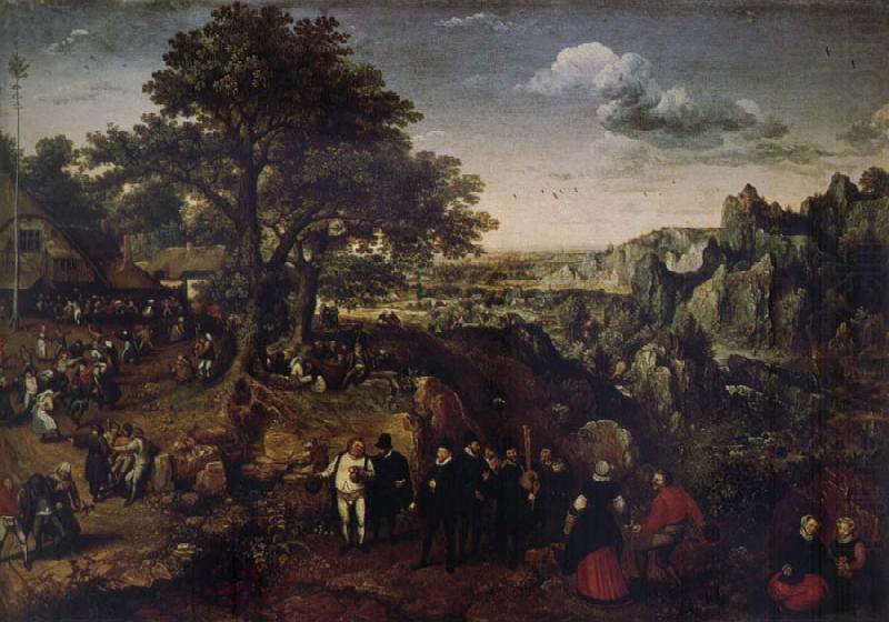 Landscape with Village Festival, Lucas van Valckenborch